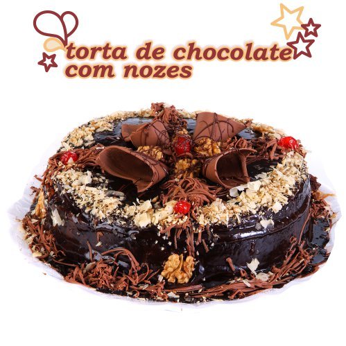 [Torta Chocolate com Nozes. Foto: Doces Sonhos]