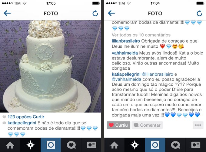 [ mensagem de Kátia via Instagram ]