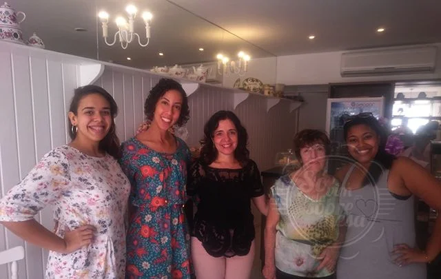[Mulheres de fibra, mas doces. Faltou D. Ana Orrico, que estava na produção nesse momento]
